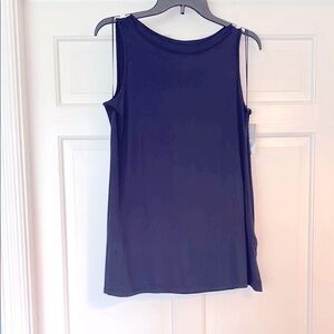 Navy Blue Sleeveless Tunic Top Layering Top Industrial Blue NEW WITH TAGS Small